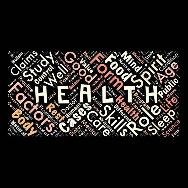 Word Cloud Health Background — Stock Photo, Image