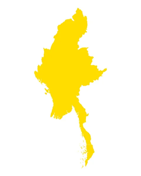 Mapa Mianmar Ilustração Mapa Geográfico — Fotografia de Stock