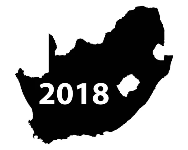Mapa África Sul 2018 Ilustração Mapa Geográfico — Fotografia de Stock