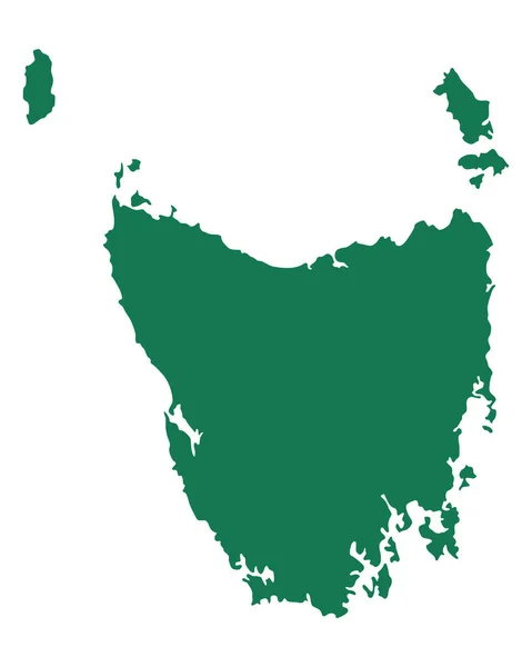 Карта Тасмании Иллюстрация Географической Карте — стоковое фото
