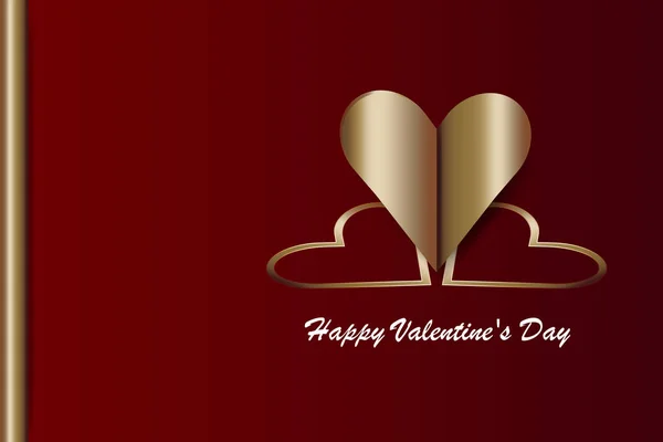 Den Svatého Valentýna Pozadí Kovovou Srdce Valentýn Nebo Svatební Oznámení — Stock fotografie