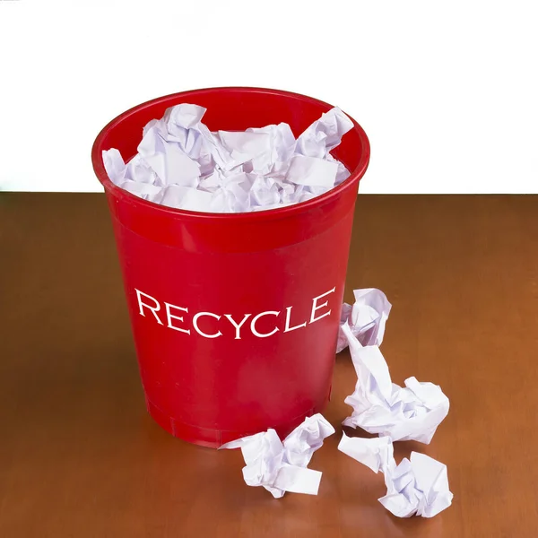 Cesto Papel Residual Ser Reciclado — Fotografia de Stock
