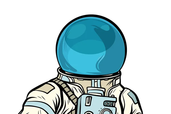 Portret Van Astronautenhelm Geïsoleerd Witte Achtergrond Pop Art Retro Vector — Stockfoto