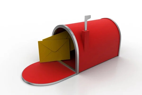 Postbus Met Email — Stockfoto