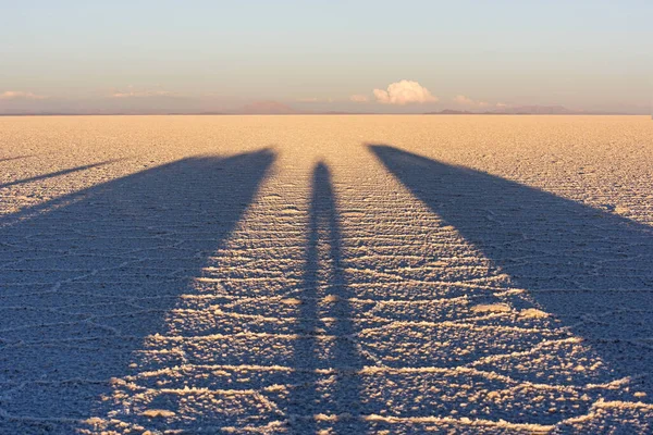 Ombre Sur Salar Uyuni Altiplano 3670 Dessus Mer Bolivie Amérique — Photo