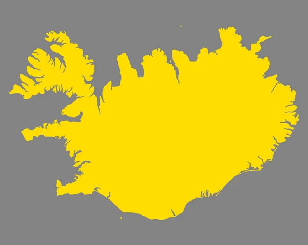 Carte Iceland Illustration Carte Géographique — Photo