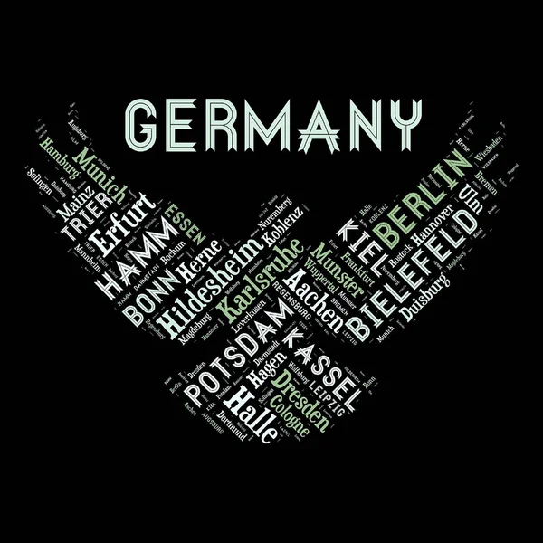 Word Cloud Germany Cities Background — Stock Photo, Image