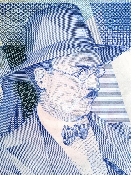 Fernando Pessoa Retrato Dinero Portugués — Foto de Stock