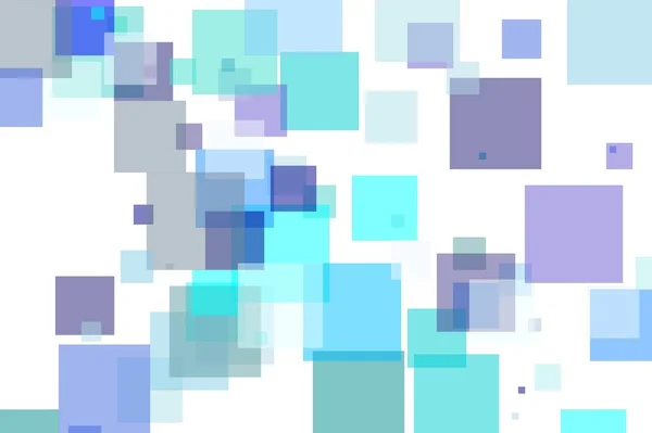Abstract Minimalistisch Blauwe Illustratie Met Vierkantjes Nuttig Als Achtergrond — Stockfoto
