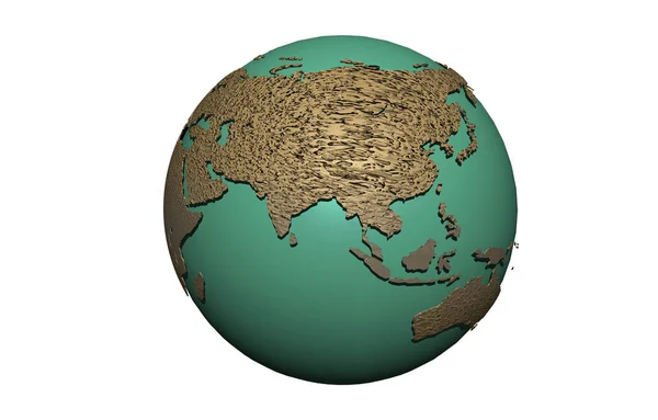 Globe Terrestre Avec Océans Continents — Photo