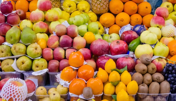 Fruit Mix Combination Different Fruits Decoration Market Stall Fruits Different — Stock Photo, Image