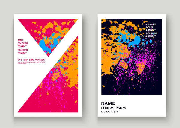 Неоновая Взрывная Краска Брызги Художественный Дизайн Обложки Декоративная Пыль Брызги — стоковое фото