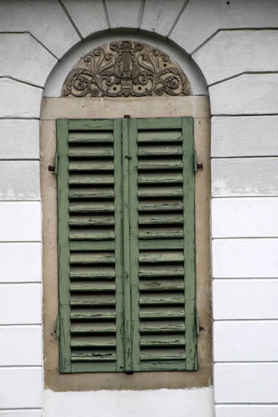Fenêtre Arquée Une Maison Pirna — Photo
