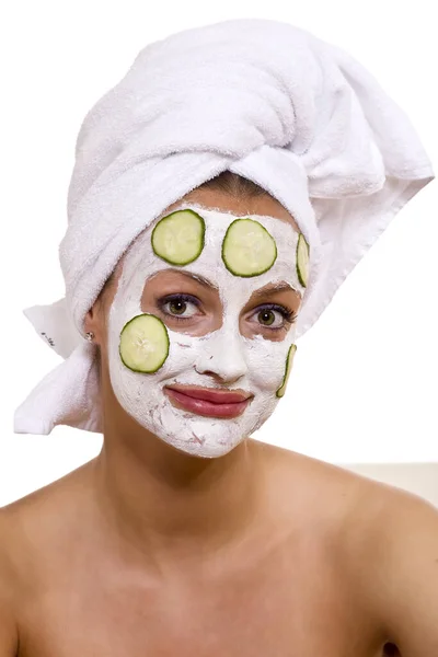 Wanita Dengan Masker Wajah 240910 — Stok Foto
