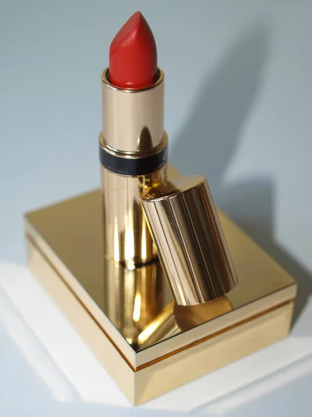 Lipstick Red Lipsticks Table — Stock Photo, Image