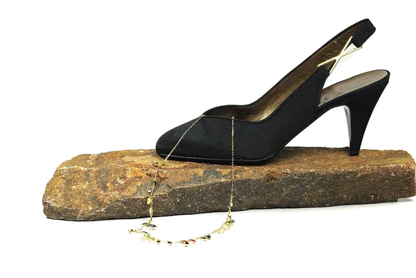 Zapatos Femeninos Sobre Fondo Blanco — Foto de Stock