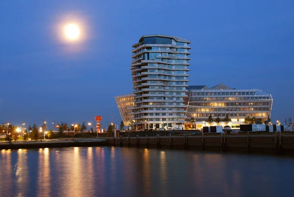 Hafencity Hamburg Noche —  Fotos de Stock