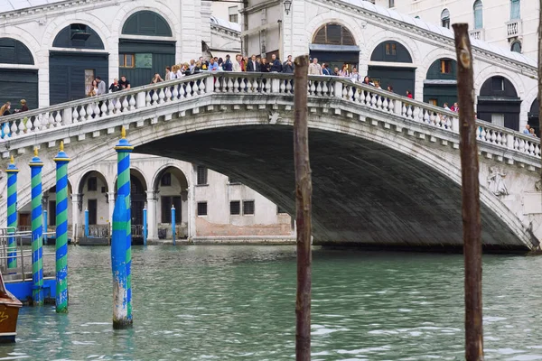 Group of people on the bridge, Rialto Bridge, Grand Canal, Venice, Italy