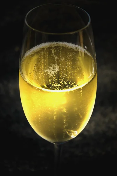 Primo Piano Vetro Champagne — Foto Stock
