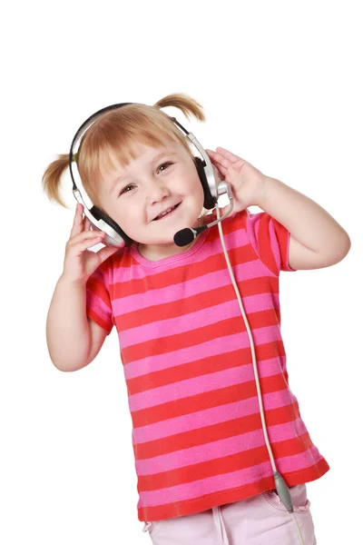 Junges Mädchen Mit Kopfhörern — Stockfoto
