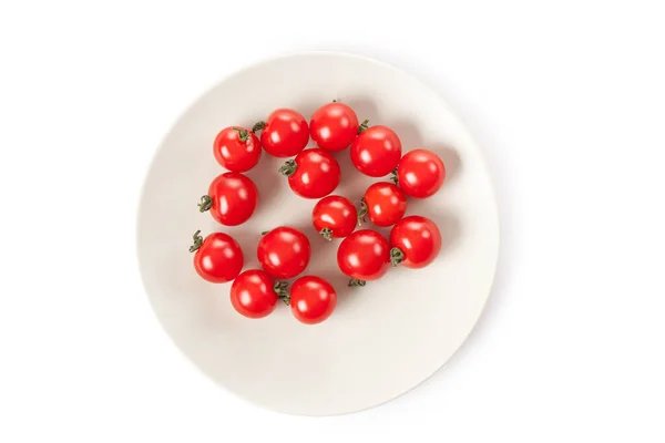 Tomates Cereja Chapa — Fotografia de Stock