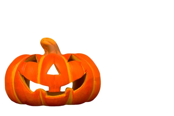 Zucca Halloween Isolato Sfondo Bianco — Foto Stock