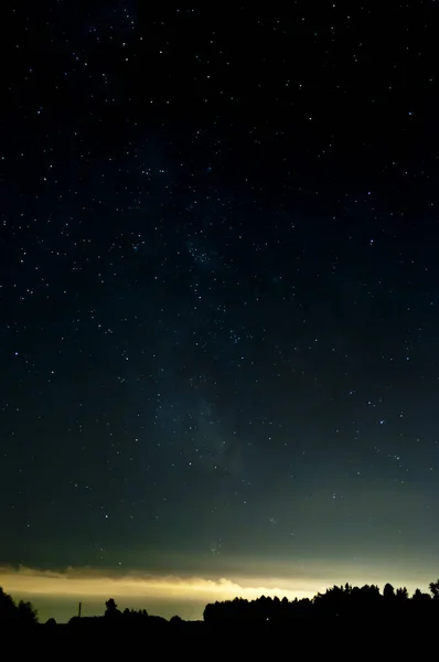 Maneira Leitosa Sobre Céu Noturno — Fotografia de Stock