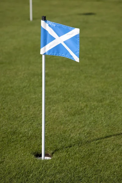 Close Scottish Flag Golf Course — Stock Photo, Image