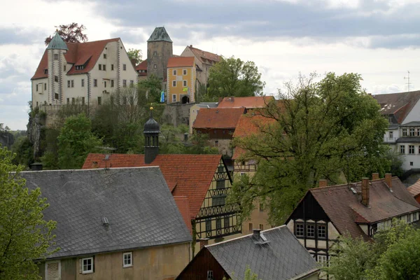 Stadt Und Burg Hohnstein Sachsen — Stockfoto