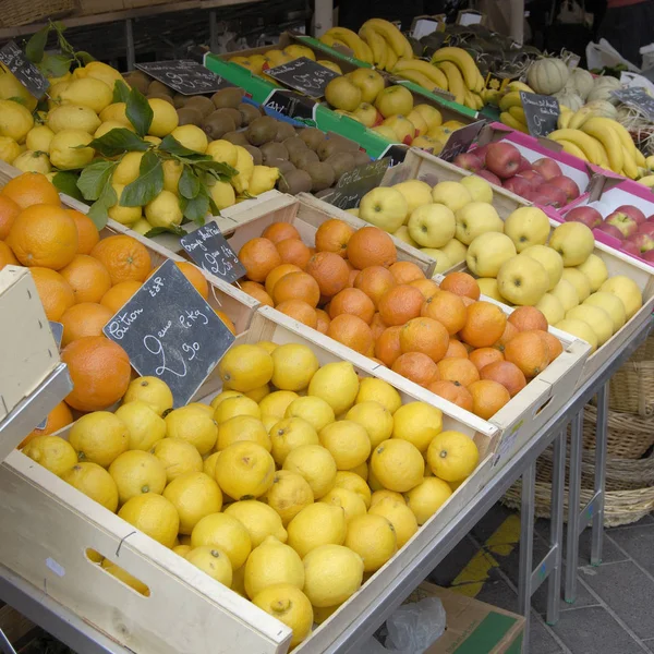 Fruitkraam Markt Nice Frankrijk — Stockfoto