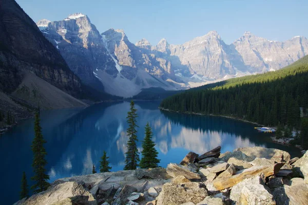 Hermoso Lago Moraine Canadá — Foto de Stock