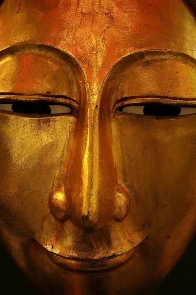 Maschera Oro Con Volto Buddha — Foto Stock