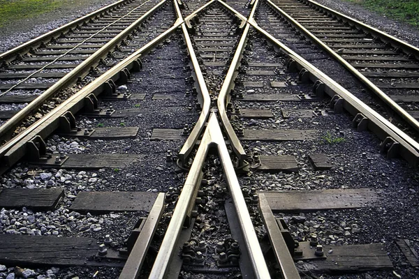 Railway Track Railroad Tracks — Stock Photo, Image