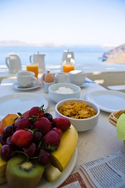 Petit Déjeuner Avec Vue Sur Mer — Photo