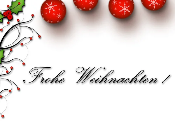 Elegante Kerstkaart Duits — Stockfoto