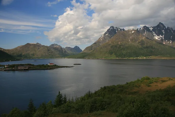 Norwegen Auf Naturlandschaft Hintergrund — Stockfoto