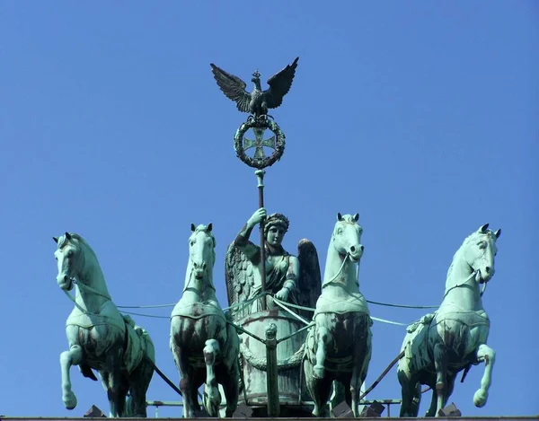 Berlin Porta Brandenburg Quadriga — Foto Stock