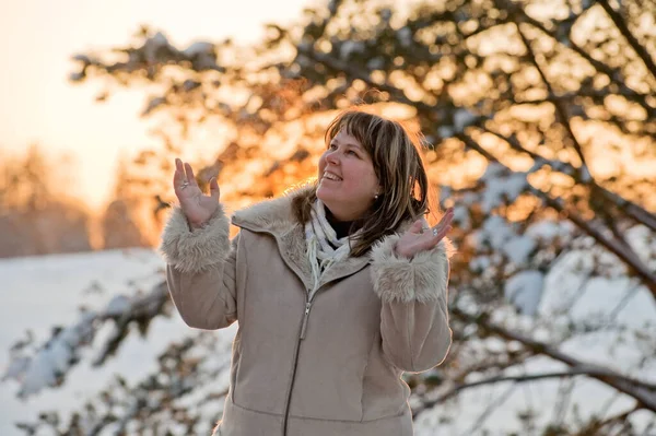 Happy Middle Aged Woman Having Fun — Stock Photo, Image