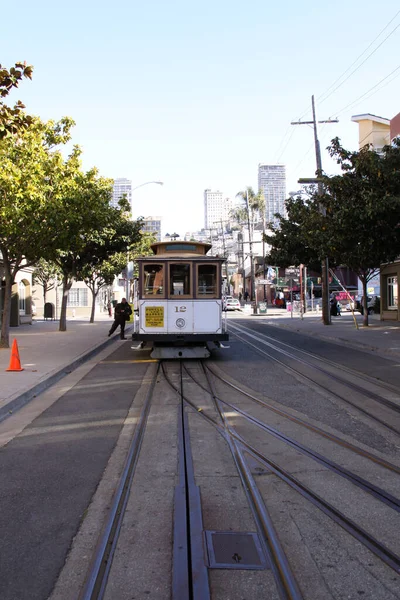 旧金山的缆车 — 图库照片