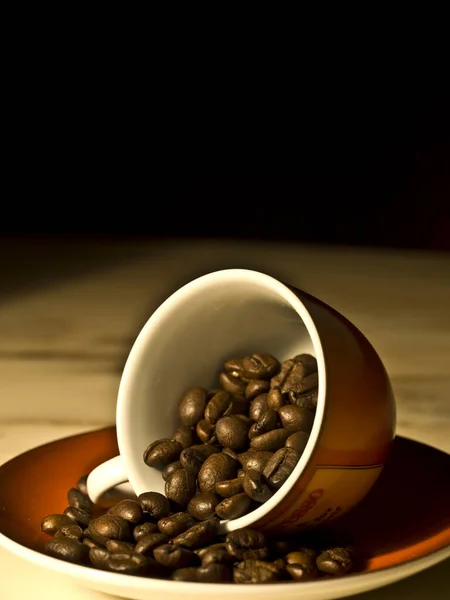 Koffiebonen Koffietijd — Stockfoto