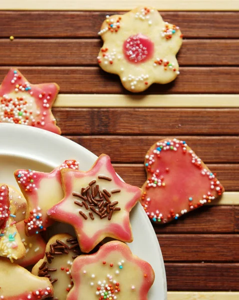 Cookies Christmas Platos —  Fotos de Stock