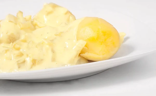 Kartoffeln Schälen Mit Sellerie Und Currygemüse — Stockfoto