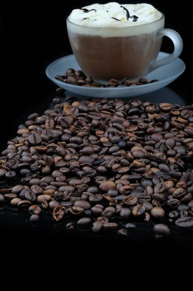 Кофе Взбитыми Сливками Гранулами — стоковое фото