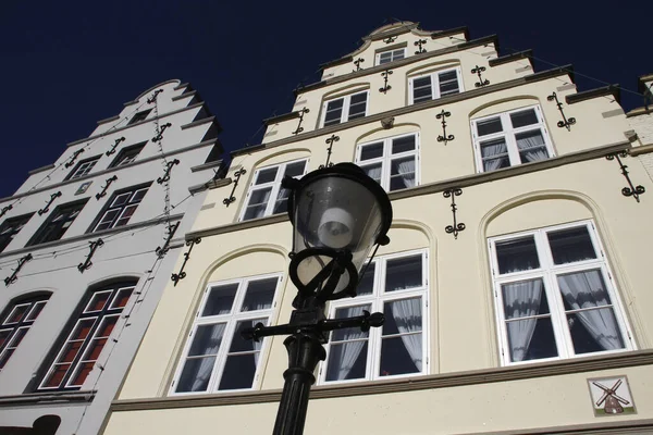 Schodkowy Dom Szczytowy Friedrichstadt Północne Fryzje — Zdjęcie stockowe