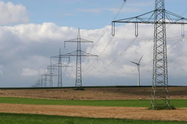 Líneas Eléctricas Alto Voltaje — Foto de Stock