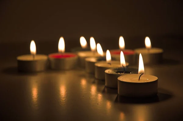 Primo Piano Vista Belle Decorazioni Candele Natale — Foto Stock