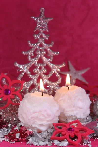 Decorações Natal Rosa — Fotografia de Stock