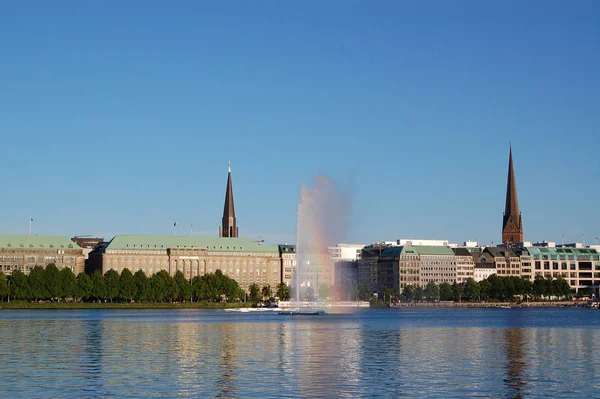 Fontana Alster Hamburg — Foto Stock