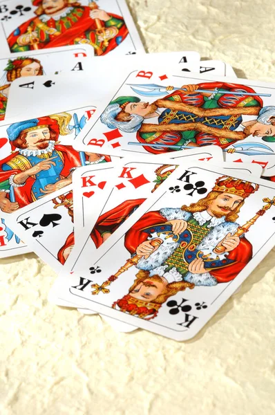 Jugar Las Cartas Juego Azar — Foto de Stock