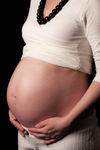 Выстрел Беременной Женщины Концепция Материнства — стоковое фото